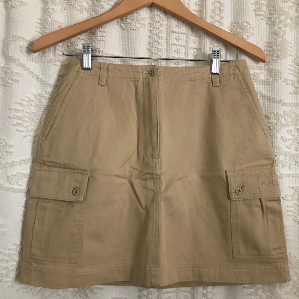 🎉HP🎉 Vintage Lauren Ralph Lauren tan cargo skirt 6P